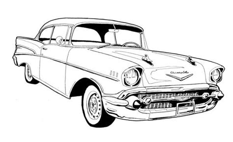 chevy bel air drawing sketch template  chevy bel air chevy bel