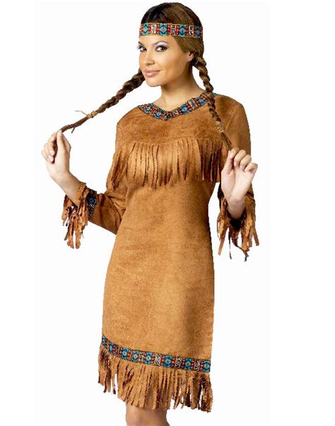 sexy native american indian princess pocahontas faux suede halloween
