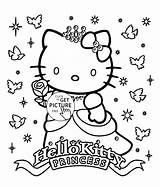 Kitty Coloring Hello Princess Pages Girls Printable Cat Kids Getcolorings Unique Bubakids sketch template