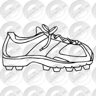 cleats outline  classroom therapy  great cleats clipart