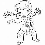 Karate Kids Coloring Pages Judo Color Embroidery Choose Board Designs sketch template
