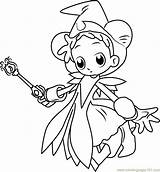 Doremi Coloring Going Magic Ojamajo Pages Smiling Coloringpages101 Cartoon Series Cute Categories Color sketch template
