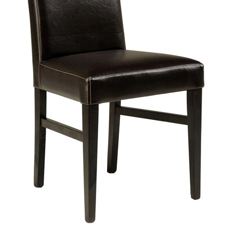 lot de  chaises xxcm coloris noir aspect cuir maison  styles