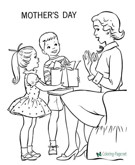 mothers day coloring pages gift  mom