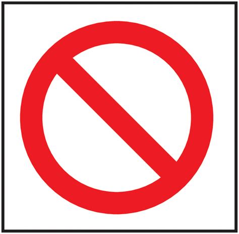 prohibited symbol vinyl safety labels on a roll seton