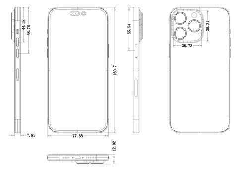 iphone  pro  iphone  pro max schematics reveal larger camera bump  thicker