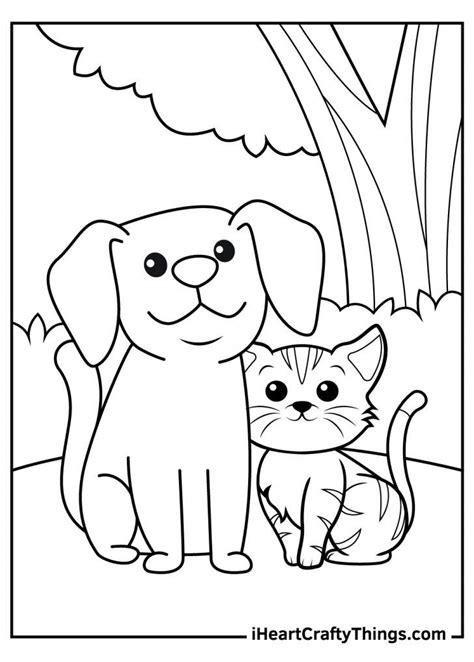 cats  puppies coloring pages