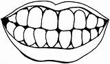 Mouth Coloring Teeth Color Pages Clipart Human sketch template