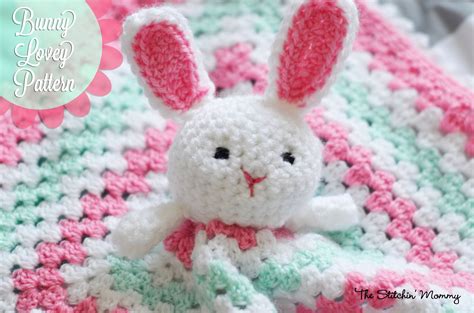 crochet bunny lovey  pattern  stitchin mommy