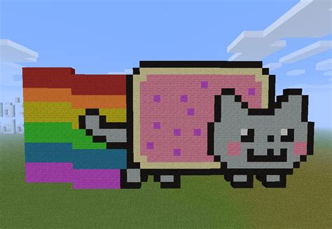 Pixel Art Nyan Cat Minecraft Project