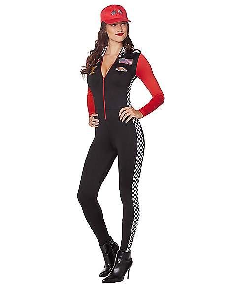 Sexy Women Racer Cosplay Fancy Costume Long Sleeves Race Car Driver