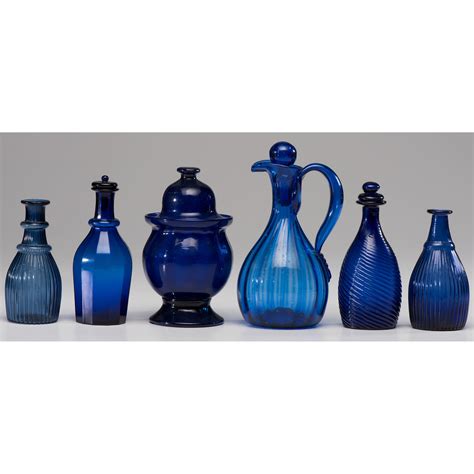 Six Cobalt Glass Vessels Cowan S Auction House The Midwest S Most
