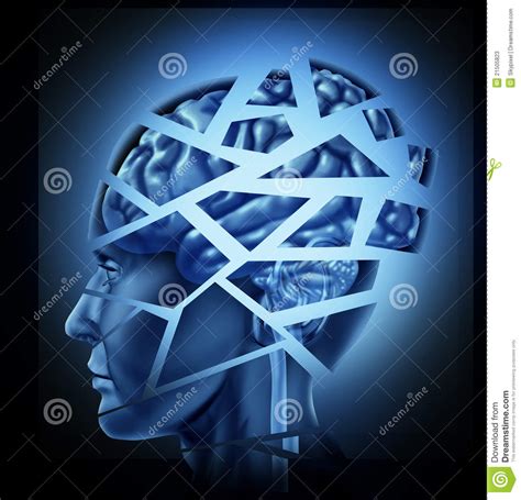 beschadigde menselijke hersenen stock illustratie illustration  medisch verwonding