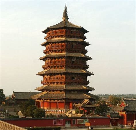 yingxian wooden pagoda sunset datong yingxian wooden pagoda travel