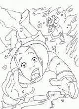 Avatar Coloring Pages Last Airbender Aang Katara Sokka Air Danger Movie Bender Animated Gifs Fun Kids Kleurplaten Cycle Kleurplaat Posted sketch template