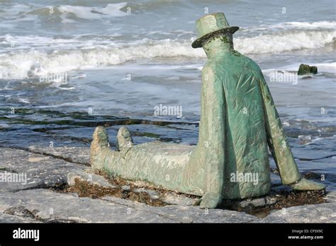folon sculpture beach  knokke heist belgium stock photo alamy
