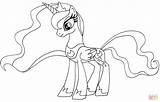 Coloring Luna Pony Princess Little Pages Printable Drawing sketch template