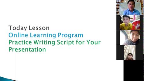 write  script   classroom  introduction