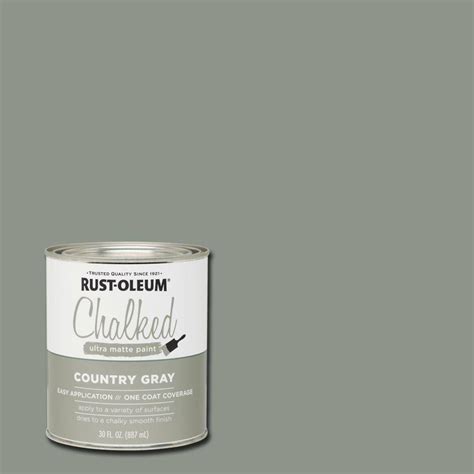 rust oleum  oz ultra matte interior chalked paint country gray case     home