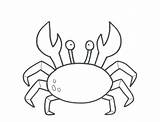 Crab Coloring Outline Printable Pages Template Drawing Krab Baby Kids Clipart Print Color Horseshoe Sebastian Colouring Simple Animals Sheets Animal sketch template