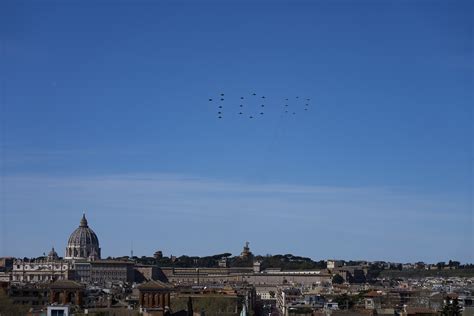 president meloni attends ceremony  mark italian air force centenary