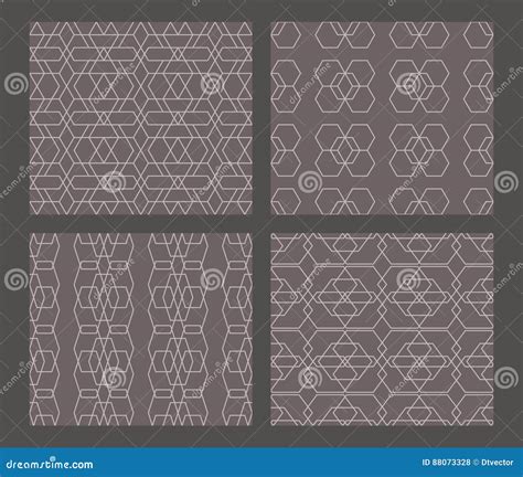 hexagon box set seamless pattern stock vector illustration  fancy