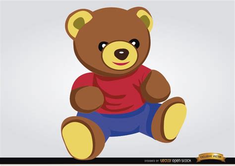 teddy bear baby toy vector