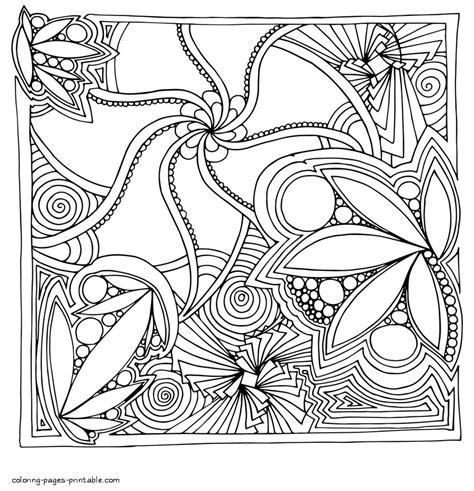 abstract flowers coloring page  adults coloring pages printablecom