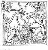 Coloring Pages Adults Flowers Flower Abstract Adult Print Printable Look Other sketch template