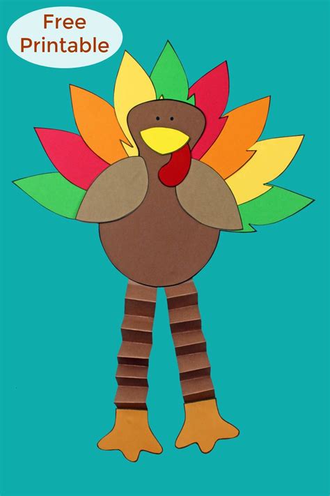 printable turkey template  kids