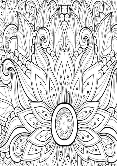 floral pattern coloring pages  beautiful flower coloring pages