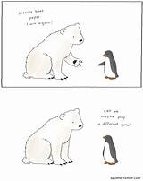 Polar Penguin Bear Vs Animal Funny Liz Climo Cartoon Comics Tumblr Meme Fun Animals Scissors Paper Cute Rock Fingers Only sketch template