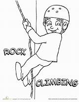 Climbing Coloring Rock Worksheets Pages Drawing Worksheet Education Designlooter Grade Sports Escalade 389px 38kb sketch template