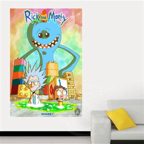 New Arrive Rick And Morty Canvas Silk Poster For Home Decor Custom