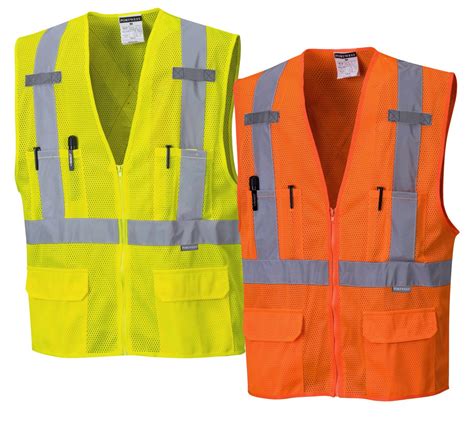 high visibility full mesh safety vest portwest iwantworkwear