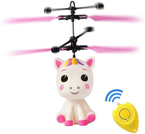 amazoncom fboraiz flying unicorn toys robot rc helicopter  kidsmini drone infrared