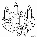 Coloring Advent Wreath sketch template