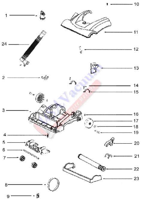 eureka  upright vacuum cleaner parts list schematic