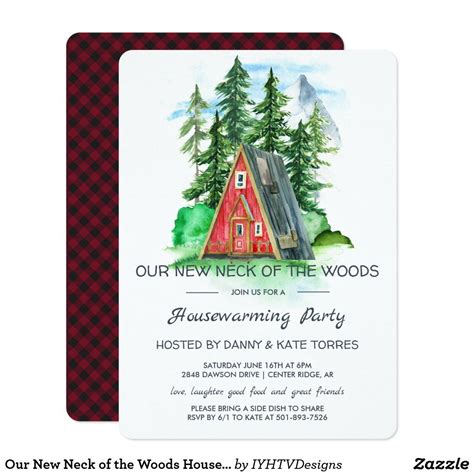 Our New Neck Of The Woods Housewarming Party Invitation Zazzle
