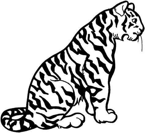 printable animal coloring pages tiger coloring pages