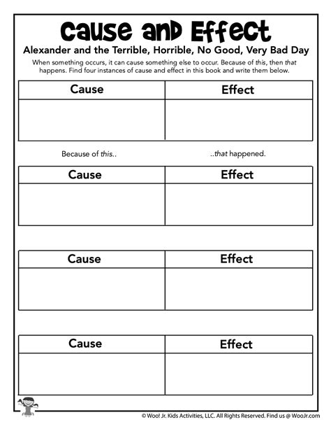 printable   effect worksheets printable templates