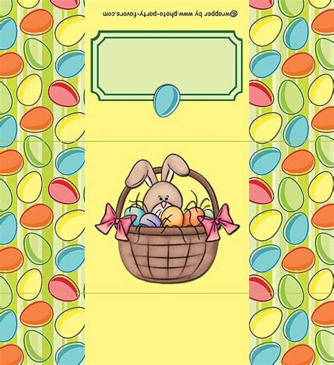 printable easter candy bar wrapper features  bunny   basket