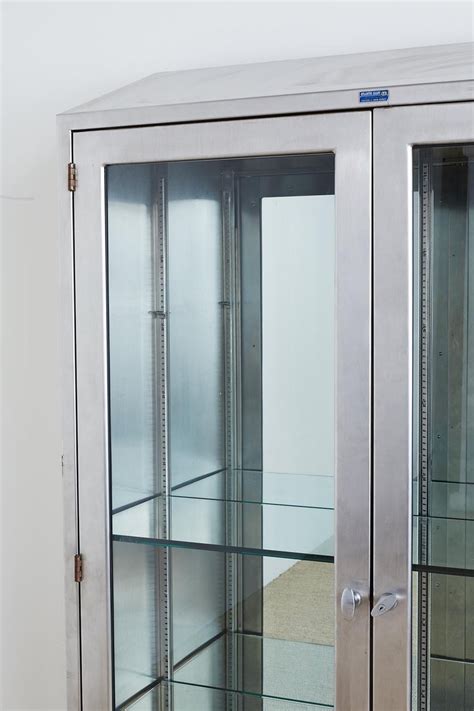 Industrial Steel Glass Door Apothecary Display Cabinet At 1stdibs