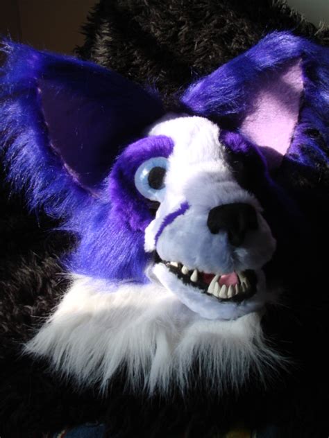 purple fox fursuit head  webdragon  deviantart