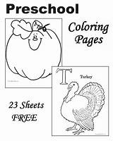 Coloring Thanksgiving Preschool Pages Sheets Turkey Games Party Printable Kids Paper Holiday Craft Brown Indian Worksheets sketch template