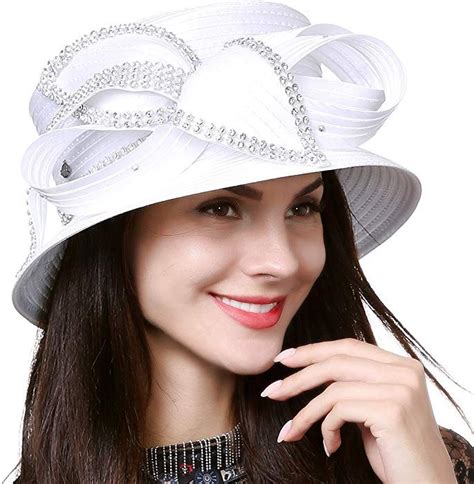 Women Kentucky Derby Dress Church Wedding Party Feather Bucket Hat S608
