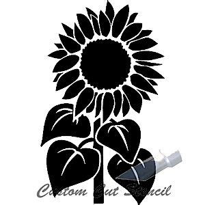 sunflower stem silhouettes flourish flower silhouettes