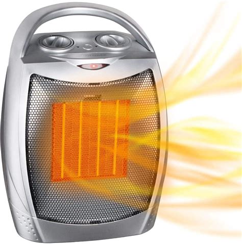 brightown portable electric space heater ww ceramic small heaters  thermostat heat