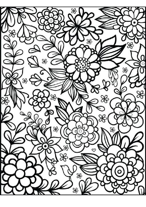bright  beautiful adult flower coloring pages print color craft