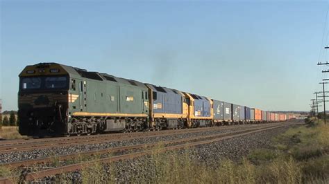 diesel freight and passenger trains at beveridge australian trains youtube